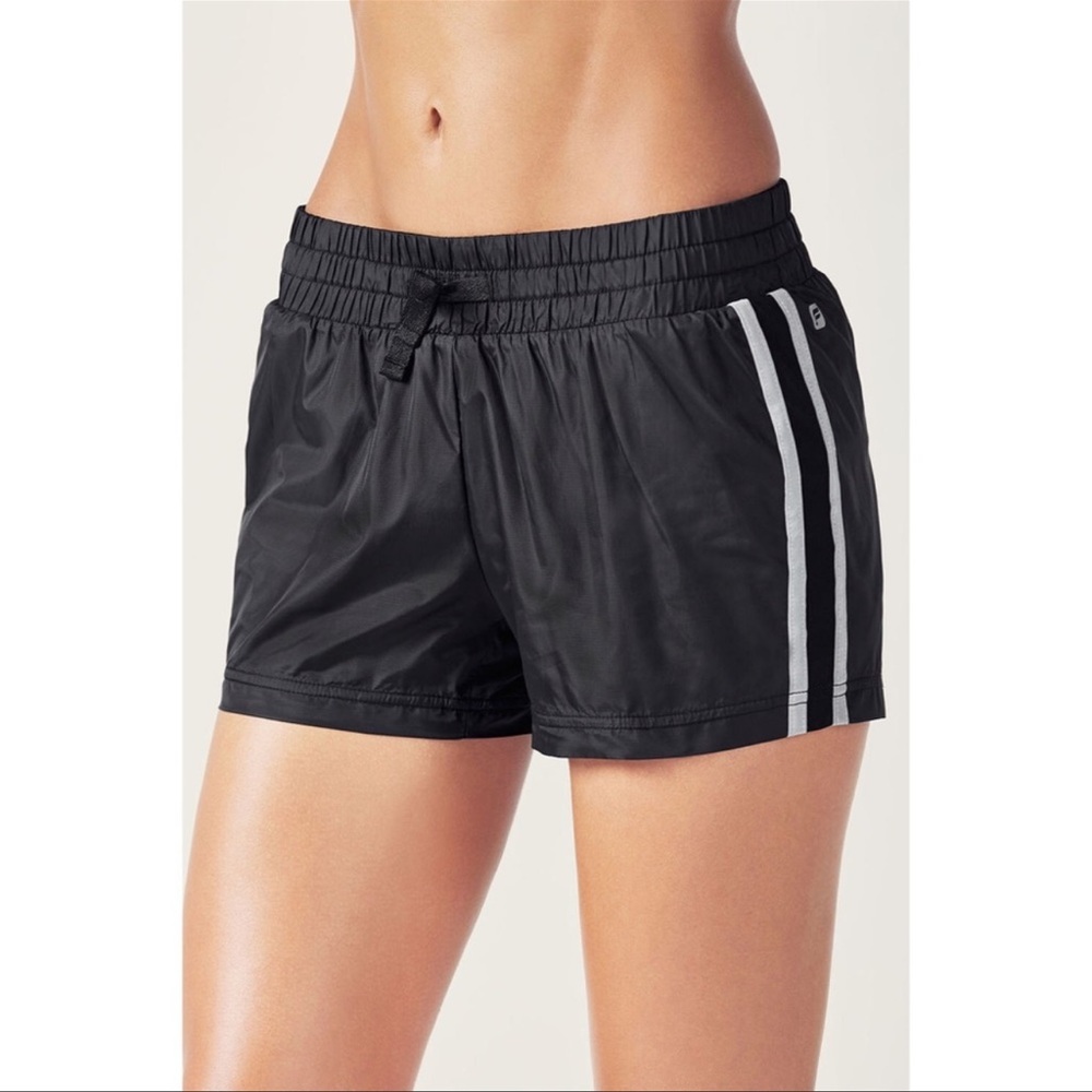 Fabletics Black Pamela Reflective Shorts Large